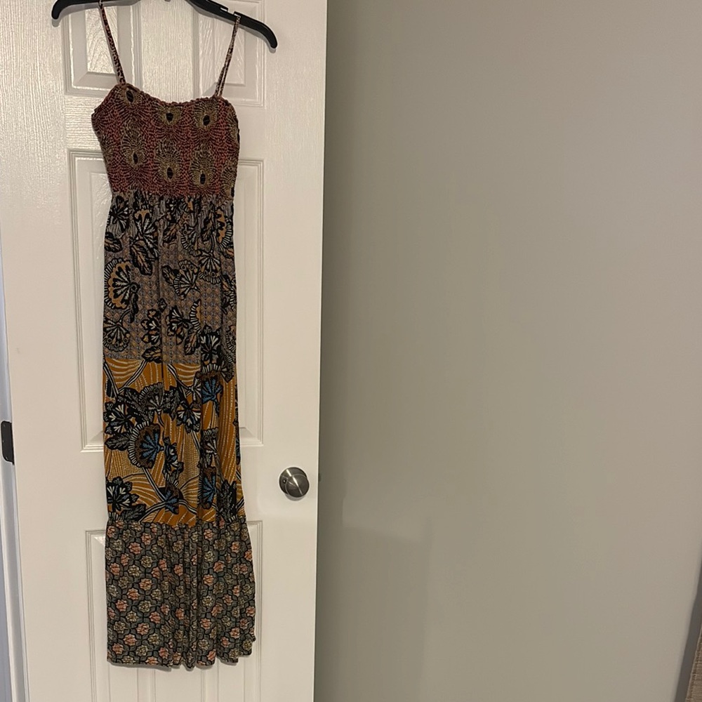 Anthropologie Multicolor Floral Maxi Dress
